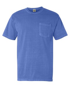Comfort Colors 6030 Blue-Heavyweight 100% Cotton Garment-Dyed Pocket T-Shirt Blue