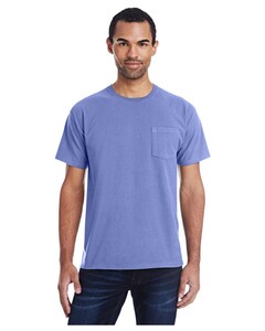 Comfortwash By Hanes GDH150 Blue-Garment Dyed Short Sleeve Pocket T-Shirt Blue