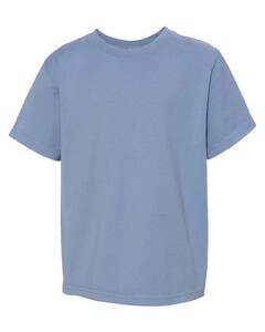 Garment Dyed Youth Short Sleeve T-Shirt Blue-Green Comfortwash By Hanes GDH175 Blue-Green