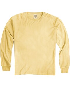 Garment Dyed Long Sleeve T-Shirt Yellow Comfortwash By Hanes GDH200 Yellow