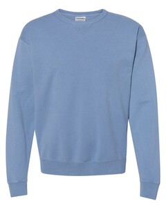 Garment-Dyed Unisex Crewneck Sweatshirt Blue-Green Comfortwash By Hanes GDH400 Blue-Green