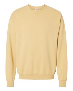 Garment-Dyed Unisex Crewneck Sweatshirt Yellow Comfortwash By Hanes GDH400 Yellow