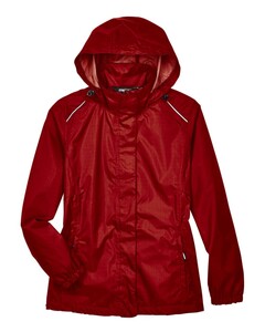 Core 365 78185 Red-Women's Climate Seam-Sealed Lightweight Variegated Ripstop Jacket Red