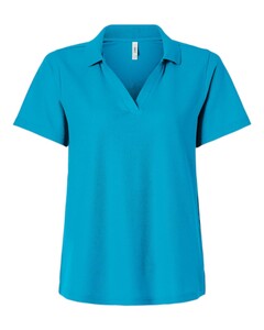 Core 365 CE106W Blue-Women's Resolve CVC Performance Pique Polo Blue
