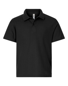 Core 365 CE106Y Black-Youth Resolve CVC Performance Pique Polo Black
