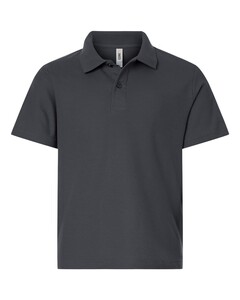 Core 365 CE106Y Gray-Youth Resolve CVC Performance Pique Polo Gray