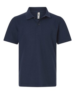 Core 365 CE106Y Navy-Youth Resolve CVC Performance Pique Polo Navy