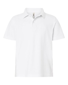 Core 365 CE106Y White-Youth Resolve CVC Performance Pique Polo White