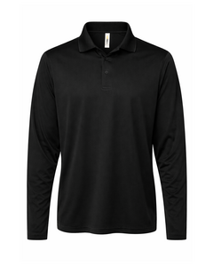 Core 365 CE108L Black-Men's Nova Performance Long Sleeve Pique Polo Black