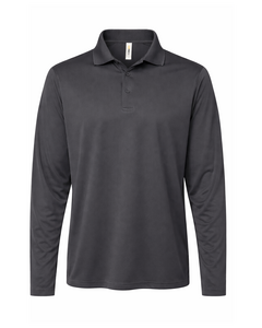 Core 365 CE108L Gray-Men's Nova Performance Long Sleeve Pique Polo Gray