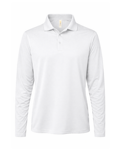 Core 365 CE108L White-Men's Nova Performance Long Sleeve Pique Polo White