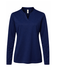 Core 365 CE108LW Navy-Women's Nova Performance Long Sleeve Pique Polo Navy