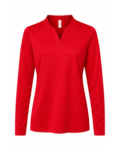 Core 365 CE108LW Red-Women's Nova Performance Long Sleeve Pique Polo Red