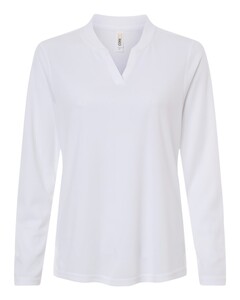 Core 365 CE108LW White-Women's Nova Performance Long Sleeve Pique Polo White