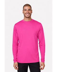 Core 365 CE10L Pink-Capital Long Sleeve Performance T-Shirt Pink