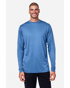 Core 365 CE10L Blue-Capital Long Sleeve Performance T-Shirt Blue