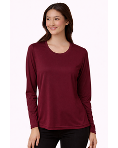 Core 365 CE10LW Maroon-Women's Capital Performance Long Sleeve T-Shirt Maroon