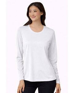 Core 365 CE10LW White-Women's Capital Performance Long Sleeve T-Shirt White