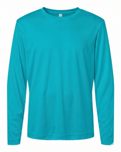 Core 365 CE10LY Blue-Green-Youth Capital Performance Long Sleeve T-Shirt Blue-Green