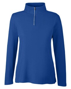 Core 365 CE405W Blue-Women's Fusion ChromaSoft™ Pique Quarter-Zip Pullover Blue