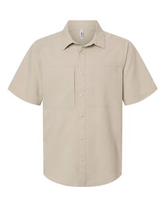 Core 365 CE520 Natural-Men's UltraUVP Shoreline Short Sleeve Staff Shirt Natural