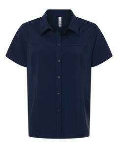 Core 365 CE520W Navy-Women's UltraUVP Shoreline Short Sleeve Staff Shirt Navy