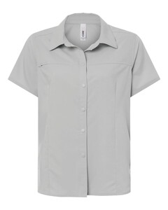 Core 365 CE520W Gray-Women's UltraUVP Shoreline Short Sleeve Staff Shirt Gray