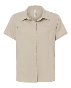 Core 365 CE520W Natural-Women's UltraUVP Shoreline Short Sleeve Staff Shirt Natural