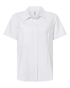 Core 365 CE520W White-Women's UltraUVP Shoreline Short Sleeve Staff Shirt White