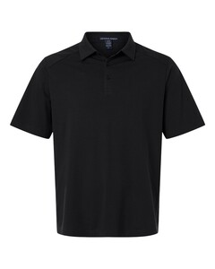 Devon & Jones DG102 Black-Men's Seaton Pebble Textured Polo Black