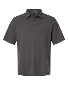 Devon & Jones DG102 Gray-Men's Seaton Pebble Textured Polo Gray