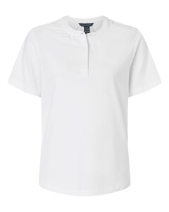 Devon & Jones DG102W White-Women's Seaton Pebble Textured Polo White