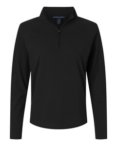 Devon & Jones DG402W Black-Women's Seaton Pebble Textured Quarter-Zip Pullover Black
