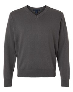 Devon & Jones DG445 Gray-Men's New Classics V-Neck Sweater Gray