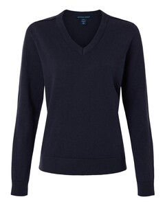 Devon & Jones DG445W Navy-Women's New Classics V-Neck Sweater Navy