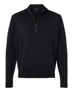 Devon &amp; Jones DG446 Black-Men&#x27;s New Classics Quarter-Zip Sweater Black