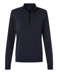 Devon & Jones DG446W Navy-Women's New Classics Quarter-Zip Sweater Navy