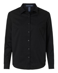 Devon & Jones DG505W Black-Women's CrownLux Performance&reg; Spencer Poplin Dress Shirt Black