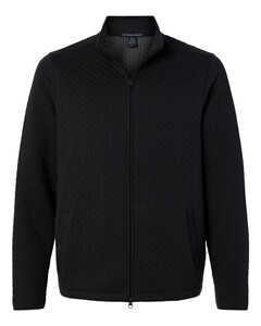 Devon & Jones DG740 Black-Men's Berkley Textured Full-Zip Jacket Black