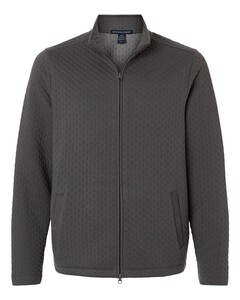 Devon & Jones DG740 Gray-Men's Berkley Textured Full-Zip Jacket Gray
