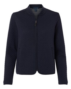 Devon & Jones DG740W Navy-Women's Berkeley Textured Full-Zip Jacket Navy