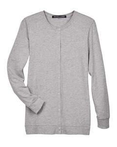 Women's Perfect Fit™ Ribbon Cardigan Gray Devon & Jones DP181W Gray
