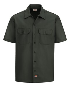 Dickies 2574 Green-Short Sleeve Work Shirt Green