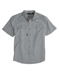 DRI DUCK 4445 Gray-Crossroad Woven Short Sleeve Shirt Gray