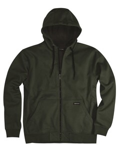 Bateman Bonded Power Fleece 2.0 Zip-Up Hoodie Green DRI DUCK 7040 Green