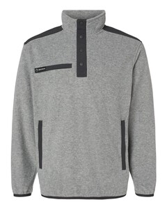 DRI DUCK 7353 Gray-Ranger Melange Fleece Pullover Gray