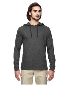 Eco Jersey Pullover Hooded Long Sleeve T-Shirt Gray econscious EC1085 Gray