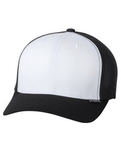 FlexFit 6511 Black-Fitted Trucker Hat Black