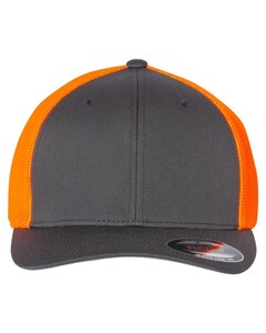 FlexFit 6511 Gray-Fitted Trucker Hat Gray