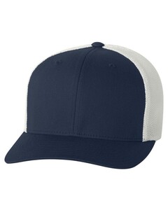 FlexFit 6511 Navy-Fitted Trucker Hat Navy